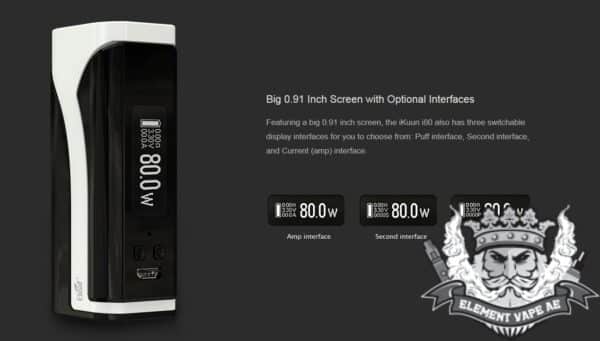 ⁦Eleaf iKuu i80 Starter Kit with Melo 4 D22 Atomizer⁩ - الصورة ⁦5⁩